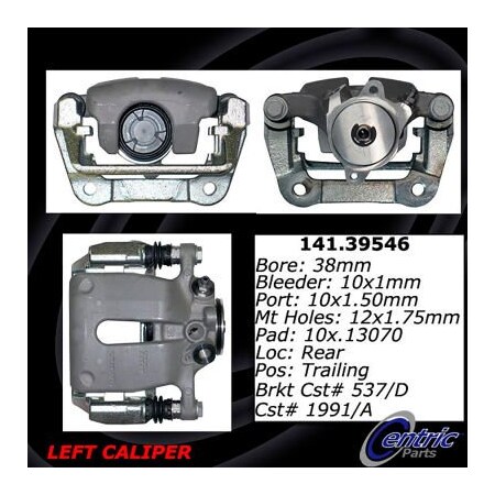 Centric Semi-Loaded Brake Caliper EPB, Parts 141.39546